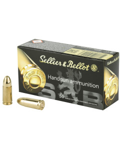 Sellier & Bellot Pistol, 9MM, 124 Grain, Full Metal Jacket, 50 Round Box SB9B