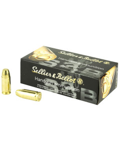 Sellier & Bellot Pistol, 9MM, Subsonic, 150 Grain, Full Metal Jacket, 50 Round Box SB9SUBB
