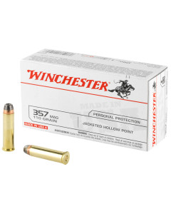 Winchester Ammunition USA, 357MAG, 110 Grain, Jacketed Hollow Point, 50 Round Box Q4204