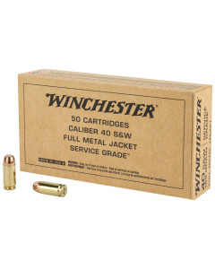 Winchester Ammunition Service Grade, 40 S&W, 165Gr, Full Metal Jacket, 50 Round Box SG40W