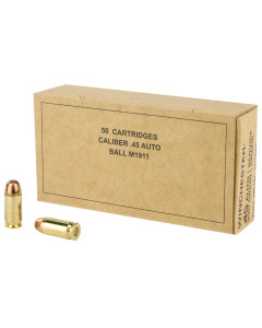 Winchester Ammunition Service Grade, 45 ACP, 230Gr, Full Metal Jacket, 50 Round Box SG45W