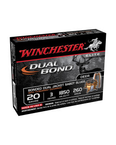 Winchester Ammunition Dual Bond, 20 Gauge, 3", Hollow Point Sabot, 5 Round Box SSDB203