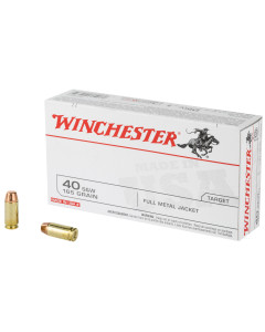 Winchester Ammunition USA, 40 S&W, 165 Grain, Full Metal Jacket, 50 Round Box USA40SW
