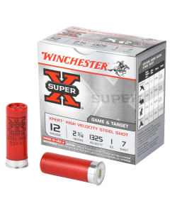 Winchester Ammunition Xpert, 12 Gauge, 2.75", #7, 1oz, Steel Shot, Lead Free, 25 Round Box, California Certified Nonlead Ammunition WE12GT7