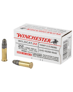 Winchester Ammunition Wildcat, 22LR, 40 Grain, Lead Round Nose, 50 Round Box WW22LR