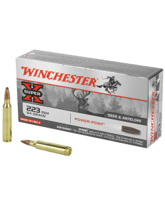 Winchester Ammunition Super-X, 223REM, 64 Grain, Power Point, 20 Round Box X223R2