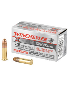 Winchester Ammunition Super-X High Velocity, 22LR, 40 Grain, Copper Plated Lead Round Nose, 50 Round Box X22LR