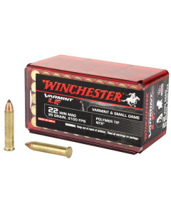 Winchester Ammunition Varmint LF, 22 WMR, 25 Grain, Polymer Tip NTX, Lead Free, 50 Round Box, California Certified Nonlead Ammunition X22MHLF