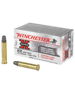 Winchester Ammunition Super-X Subsonic, 22WMR, 45 Grain, Lead Hollow Point, 50 Round Box X22MSUB