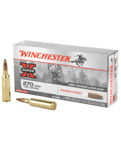 Winchester Ammunition Super-X, 270 WSM, 150 Grain, Power Point, 20 Round Box X270WSM