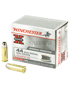 Winchester Ammunition Super-X, 44 Special, 200 Grain, Silvertip Jacketed Hollow Point, 20 Round Box X44STHPS2