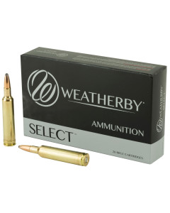 Weatherby Select Plus Ammunition, 257 Weatherby Magnum, 100 Grain, Hornady Interlock Spire Point, 20 Round Box H257100SP