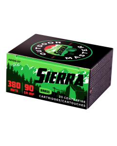 Sierra Outdoor Master 380 ACP 90gr JHP 20rd Box