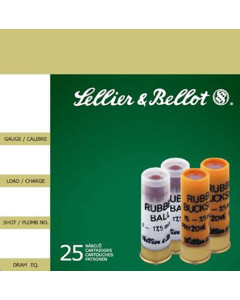 Sellier & Bellot Rubber Ball 12 Gauge 2 5/in, 1 Ball 25rd Box