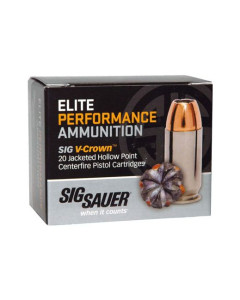Sig 380ACP 90gr Elite V-Crown JHP 20Rd Box