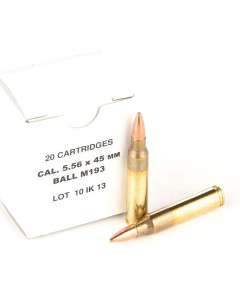 Bosnian Surplus 5.56mm 55gr M193 FMJ - 1000rd case