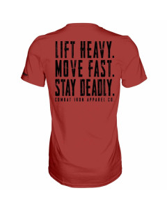 Combat Iron Apparel Lift Heavy, Move Fast, Stay Deadly Men's T-Shirt