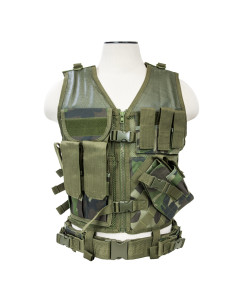 Tactical Vest/Woodland Camo  M-Xl