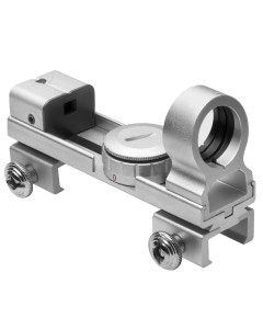 1X25 Red & Green Dot Reflex Sight / Weaver & 3/8" Dovetail Base/Silver