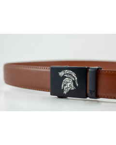 Tactical Shit MISSION EDC Belt-40mm-Leather-Brown 