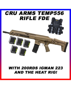 Cru Arms Temp556 Rifle FDE with 200rds Igman 223 and The Heat Rig!