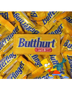 BUTTHURT BITCH BAR' BUTTERFINGER CANDY BAR MORALE PATCH