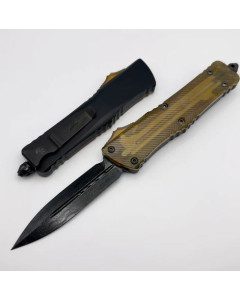 Microtech Combat Troodon Auto OTF 3.81" Black Double Edge Dagger Blade