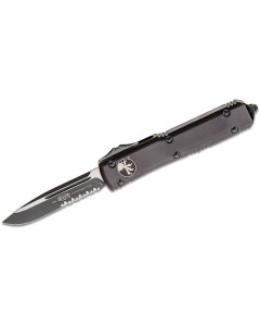 Microtech Ultratech Tactical Auto OTF 3.46" Black Drop Point Combo Blade