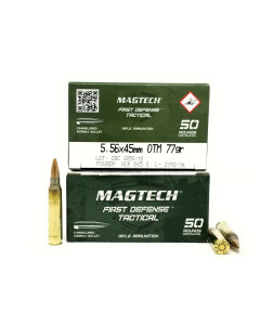 Magtech First Defense Tactical 5.56x45mm 77 GR Sierra Cannelured HPBT 50 Rds