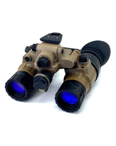 BNVD 1431 MKII Dual Tube Articulating Night Vision Goggle (White Phophor) - FDE