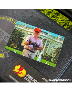 Dangerous Goods us New us Donald Trump Pink Polo Sticker