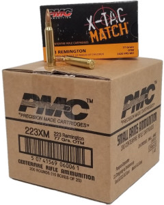 PMC X-Tac Match .223 Rem 77gr OTM 200rd Cube (10 Boxes)