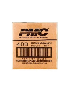 PMC Bronze 40 S&W 165GR JHP 1000Rd Case - Free Shipping!