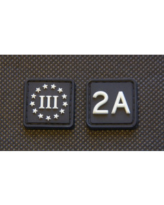 III Per Cent & 2A 3D PVC GITD Ranger Eye Patch Set