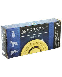 Federal PowerShok, 243WIN, 80 Grain, Sierra, 20 Round Box 243AS