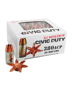 G2 Research Civic Duty 380 ACP 64gr Lead Free Copper 20rd Box