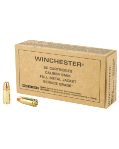 Winchester Ammunition Service Grade, 9MM, 115Gr, Full Metal Jacket, 50 Round Box