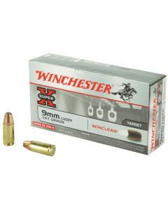 Winchester Ammunition Super X Winclean, 9MM, 147 Grain, Brass Enclosed Base Clean, 50 Round Box WC93