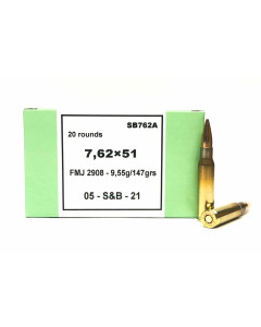 SELLIER & BELLOT 7.62X51 147GR FMJ