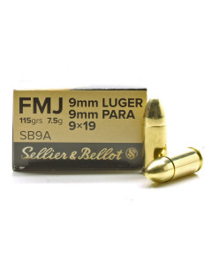 Sellier & Bellot 9mm 115gr FMJ