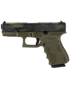 Glock 19 Gen3 9MM Black Multicam Slide With OD Green Frame, Fixed Sights, 15rds, Optic Cut