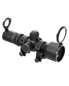 Rubber Armored Compact Series 3-9X42 Red & Green Ill. Rubber Scope/Rings/Ruby Lens