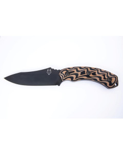 Southern Grind Jackal Black Blade w/ Black/Tan Handle - Black Kydex Sheath