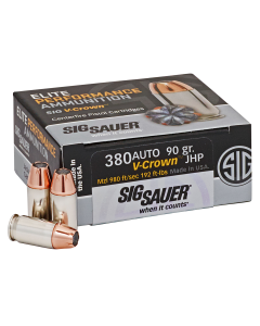 Sig Sauer Elite Defense 380 ACP 90gr JHP 50rd Box