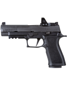 Sig Sauer P320 RXP Full Size Frame 9mm Luger 10+1, 4.70" Black Carbon Steel Barrel, Black Nitron Serrated Stainless Steel Slide, Black Stainless Steel Frame w/Beavertail & Picatinny Rail, Black Polymer Grip, SIG ROMEO1PRO 6 MOA Red Dot