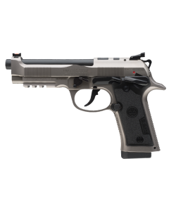 Beretta USA 92X PCO Full Size Frame 9mm Luger 15+1, 4.90" Black Barrel, Gray Nistan Optic Ready/Serrated Steel Slide & Frame w/Beavertail & Picatinny Rail