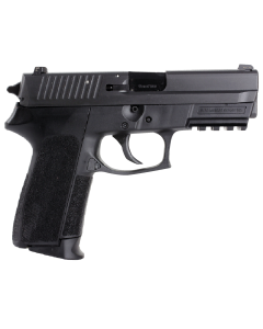 Sig Sauer SP2022 Carry 9mm Luger Caliber with 3.90" Barrel, 15+1 Capacity, Overall Black Finish, Picatinny Rail Frame, Serrated Nitron Stainless Steel Slide & Black Polymer Grip