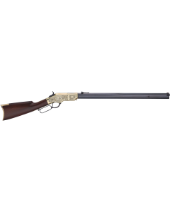 Henry Original Deluxe 25th Anniversary 44-40 Win 13+1 24.50" Blued Octagon Barrel, Engraved Polished Hardened Brass Rec, Hand-Selected Rosewood Stock