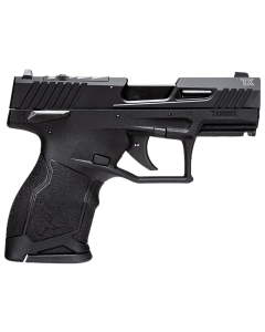 Taurus 1-TX22131-10 TX22C Compact Frame 22 LR 10+1, 3.60" Steel Threaded Barrel, Black Hard Coat Anodized Lightening Cut/Optic Ready
