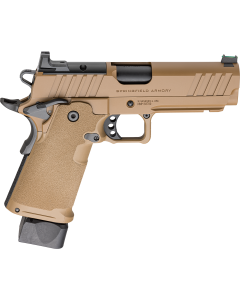 Springfield Armory 1911 DS Prodigy 9mm 20+1 17+1 4.25" Coyote Brown Cerakote Optic Ready Carbon Steel Slide Polymer Grip